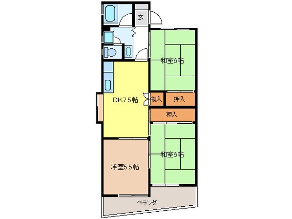 杉浦マンションの物件間取画像